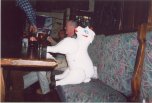 Pete loved having his ear licked by Totty
