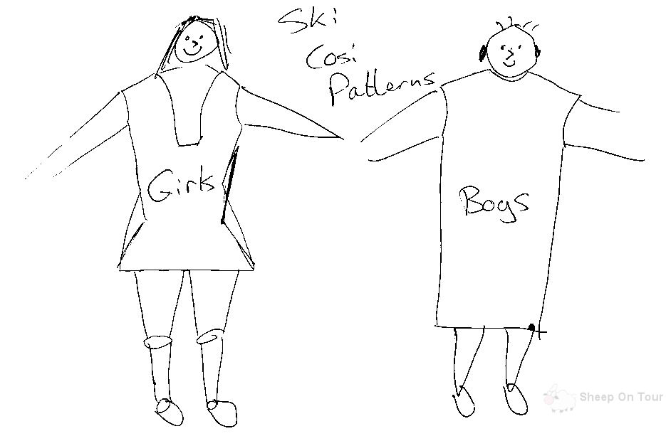 Boys and Girls Sheep Costume Template